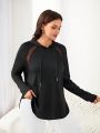 Daily&Casual Plus Size Women's Long Sleeve Hooded Pullover Sports Sweatshirt