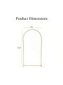 6FTx2.6FT Gold Wedding Arch Backdrop Stand Metal Arched Frame Gold Balloon Arch Stand for Ceremony,Birthday,Wedding Decoration,Gold