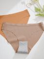 12pcs Solid Color Seamless Triangle Panties