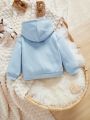 Baby Girls' Casual Long Sleeve Hoodie, Suitable For Autumn And Winter