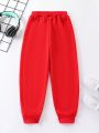 Tween Boy 1pc Letter Graphic Thermal Lined Sweatpants