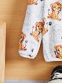 Baby Boy Fun And Cute Letter & Little Lion Hooded Jacket