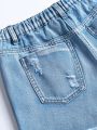 Teenage Girls' Ripped Frayed Hem Denim Shorts