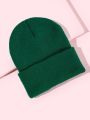 Solid Color Simple Knitted Hat For Men