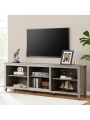TV Stand Storage Media Console Entertainment Center, wihout Drawer, Traditional Black