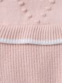 Infant Girls' Color Block Knitted Sweater With Trim And Knit Pants Set, New Arrival For Autumn And Winter