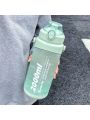 2000ml Large Capacity High Value & Simple Design Sport Water Bottle For Summer, With Heat Resistant Straw, Suitable For Men & Women