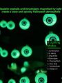 12pcs Halloween Lights, 12 LED Waterproof Halloween Eyeball String Lights, Holiday Decoration Scary with 8 Modes Steady/Flickering Lights, Halloween Indoor/Outdoor for Party Garden Yard Decor, Green