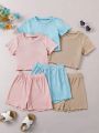 SHEIN Kids EVRYDAY Young Girl Simple, Comfortable And Versatile Three-Piece Set