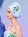 SHEIN X The Smurfs Light Blue Absorbent Quick Dry Hair Cap