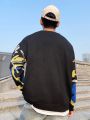 Manfinity Hypemode Men's Graffiti Style Oversized Sweater