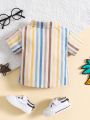 Baby Boy Striped Print Shirt
