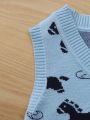 New Autumn And Winter Baby Boys' Cartoon Patterned Sweater Vest