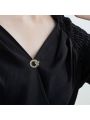 1pc Pearl & Bowknot Design Clothing Accessory & Ornament Brooch