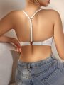 Solid Criss Cross Backless Cami Bra
