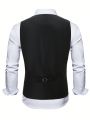 Manfinity Men Plus 1pc Button Front Waistcoat
