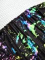 SHEIN Kids HYPEME Tween Girl Street-Style Knit Single Shoulder Strap Overall Dress For Sports