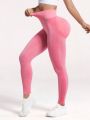 SHEIN Yoga Basic Women's Solid Color Yoga Sport Leggings