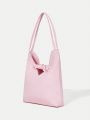 SHEIN MOD Pink Women Bow Detail Hobo Bag