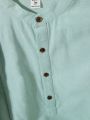 SHEIN Teen Boys' Casual Short Sleeve Shirt, Suitable For Summer