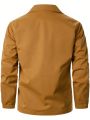 Men's Solid Color Turn-down Collar Zipper Jacket