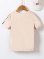SHEIN Kids SUNSHNE Boys' Lion Printed Round Neck Short Sleeve T-Shirt For Toddler