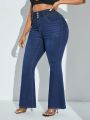 SHEIN SXY Plus Size Flared Jeans