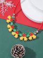 Kawaii 1 Christmas Cartoon Cute Bell Necklace Suitable For Women To Wear At Christmas