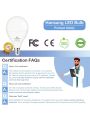 Hansang 8-Pack Ceiling Fan Light Bulbs E12 Base, 60Watt Equivalent, 6000K Cool Daylight, A15 Small Candelabra Base Chandelier Bulbs, 600LM, 120V, CRI 85+, Non-dimmable