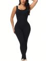 Solid Color Backless Bodycon Jumpsuit