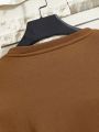 Men's Brown Sweatshirt With Letter Print
