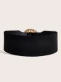 Round Ring Rhinestone Inlaid Stud Beaded Elastic Waist Belt, Versatile Four-season Accessory For Waist
