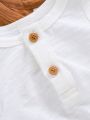 SHEIN Infant Unisex Casual Basic Knitted Solid Color Vest Set, 4pcs