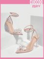 Cuccoo Party Collection Women Shoes Valentines Day Transparent Rhinestone Mules Shoes