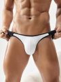 Men's Color-Blocking Open-Butt Thong