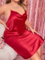 Plus Size Women'S Backless Halter Nightgown