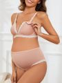 Women's Maternity Lingerie Set With Lace Patchwork