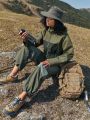 In My Nature Women's Colorblocked Hooded Outdoor Raincoat Jacket