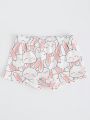 Girls' Cartoon Print Spliced Underwear, 5pcs/Pack