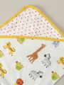 SHEIN 4pcs Baby Boys' Cute Animal Printed Gift Set