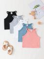 Infant Summer Candy-Colored Vest Top 5pcs T-Shirt Set