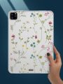 Floral Painted Clear Case Compatible With iPad