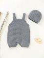 Infant's Twist Knitted Sweater Backless Jumpsuit