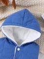 Baby Boy Hooded Plush Lined Vest Coat