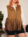 SHEIN CURVE+ Women's Sleeveless Loose Plus Size Vest