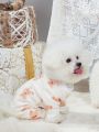 PETSIN 1pc Pet Flannel White Bear Overall