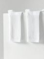 3pairs White Solid Color Basic Pile Heap Socks Mid-Length