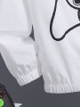 Teen Boys' Hooded Zipper Jacket With Gamer Machine Print