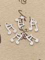30Pcs Charms Musical Note  Silver Color Pendants Antique Making Handmade Crafts DIY Jewelry