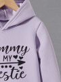 Tween Girls' Hooded Sweatshirt With Slogan Print